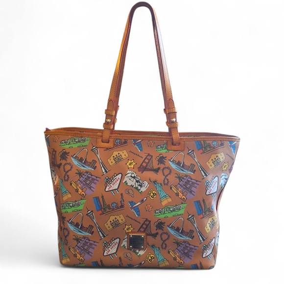 Dooney & Bourke Handbags - Dooney & Bourke It Collection Americana Landmark Zip Top Tote